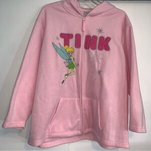 Disney Tinkerbell Hoodie Plus Size Pink Zipper